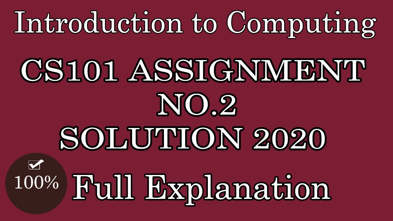 introduction to computing (cs101) assignment # 02
