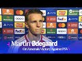 &quot;THE COMPETITION IS HUGE FOR US&quot; | Martin Ødegaard Reacts To Arsenal 4-0 PSV | Champions League