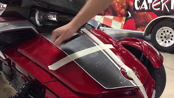 Wet installing Spyder graphics that have a top transfer tape