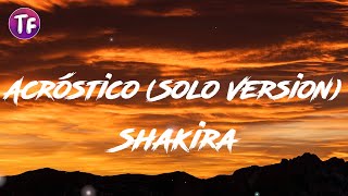 Shakira - Acróstico Solo Version (Lyrics \/ Letra)