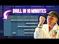 HOW TO MAKE A DRILL BEAT IN 10 MINUTES (BEGINNER / STOCK PLUGINS) 😈😈