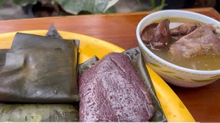 Steamed sticky rice cake and chicken soup | Delicious 🤤 rice cake | 