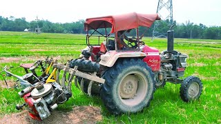 Power tiller Accident In Trolley Working Time | The wheel is broken | tractor bangla