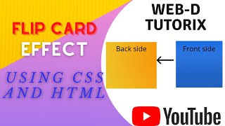 FLIP CARD HOVER EFFECT USING CSS AND HTML || WEB-D TUTORIX