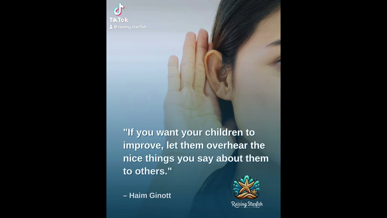 Let them hear all the good things 