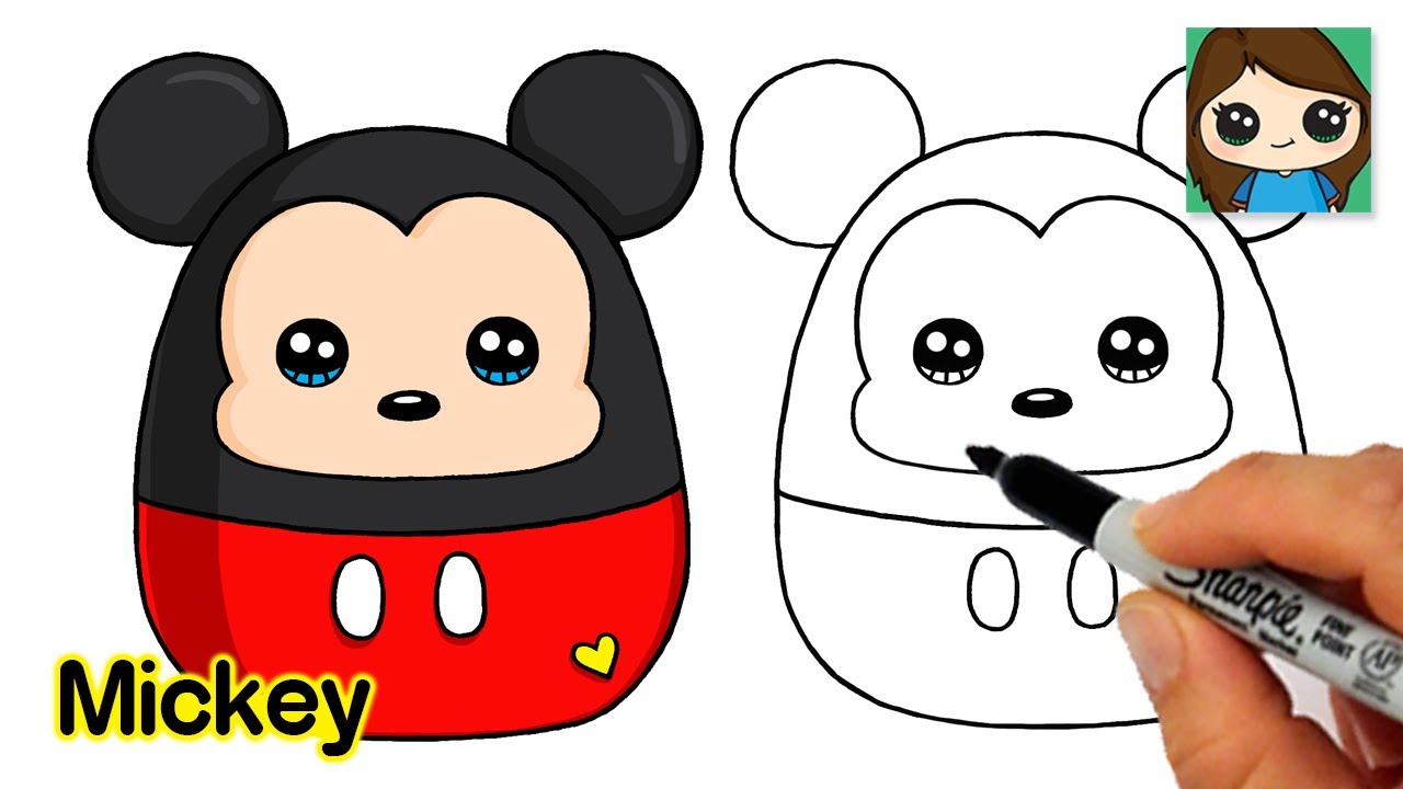 How to Draw Mickey Mouse for Kids - How to Draw Easy-saigonsouth.com.vn