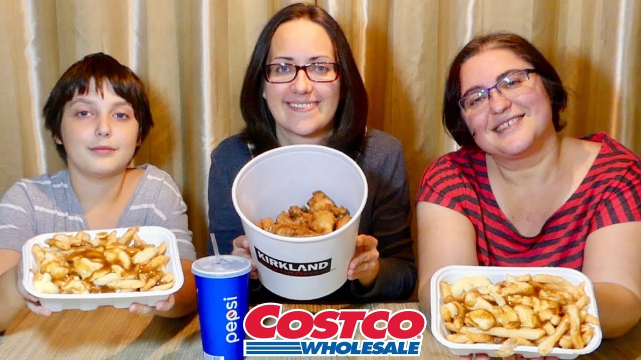 Costco Fried Chicken Wings Bucket And Poutine | Gay Family Mukbang (먹방) - Eating Show - YouTube