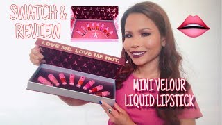 💄SWATCH \& REVIEW MINI VELOUR LIQUID LIPSTICK From JEFFREE ⭐️ COSMETICS || IRNAVRD♥️