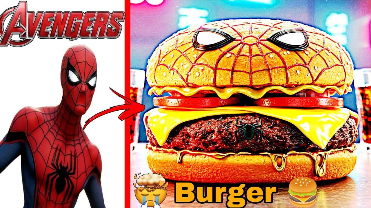 Avengers Burger Transformation 🍔 | Superheroes Turned Into Realistic ...
