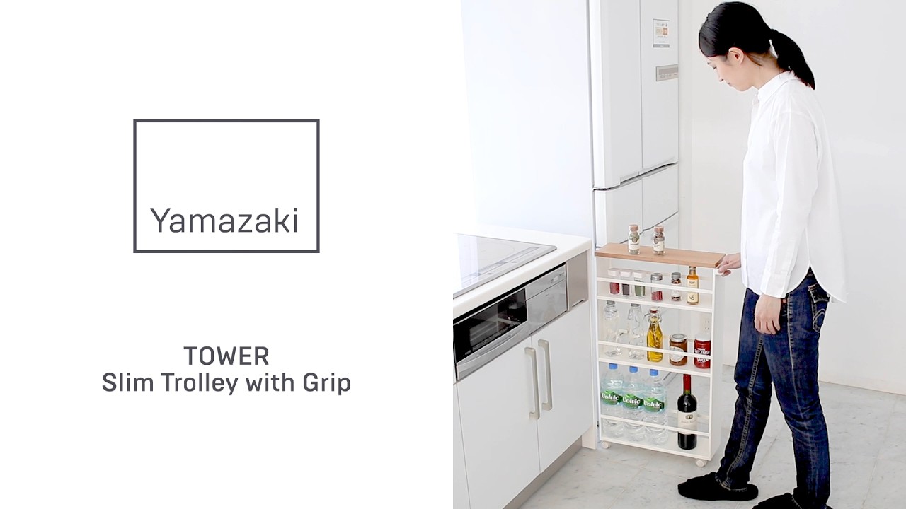 TOWER Slim Trolley with Grip - Yamazaki Home Europe