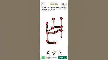 Move 2 matchsticks to create an upright chair - brain out level 28 gameplay walkthrough solution