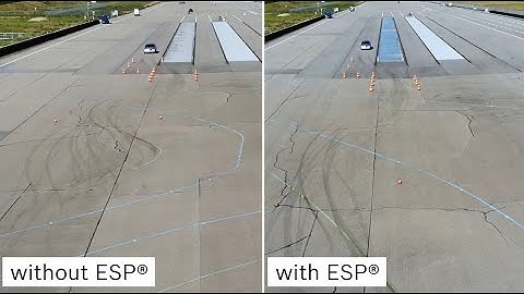 EN | Double lane change with and without ESP® in a Mercedes S class from 1995