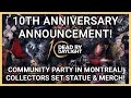 DEAD BY DAYLIGHT 10th ANNIVERSARY COMMUNITY PARTY! LTD HUNTRESS &amp; SABLE STATUE! COLLECTOR SET MERCH!