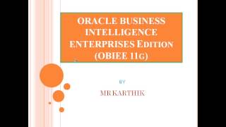 OBIEE ONLINE TRAINING DEMO CLASS BY SEASOFT IT TRAINING