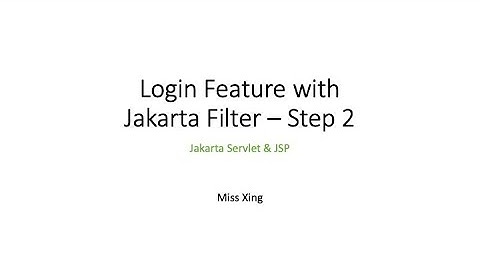 Jakarta Filter applied on Login&Logout Feature - Step 2