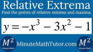 y=-x^3-3x^2-1 | Find all points of relative minima and maxima | Worked out solution