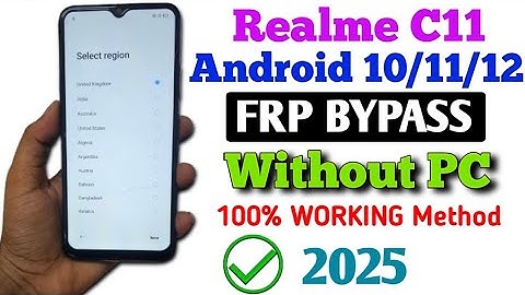 Realme C11 Frp Bypass Without PC  New Method | Realme C11 Google Account Bypass Without PC 2025 ✅️