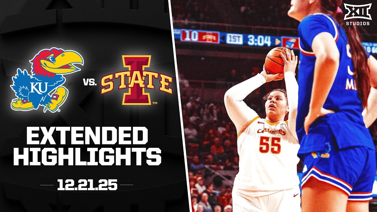 Kansas vs. #10 Iowa State Extended Highlights | 2025-26 Big 12 Women's Basketball