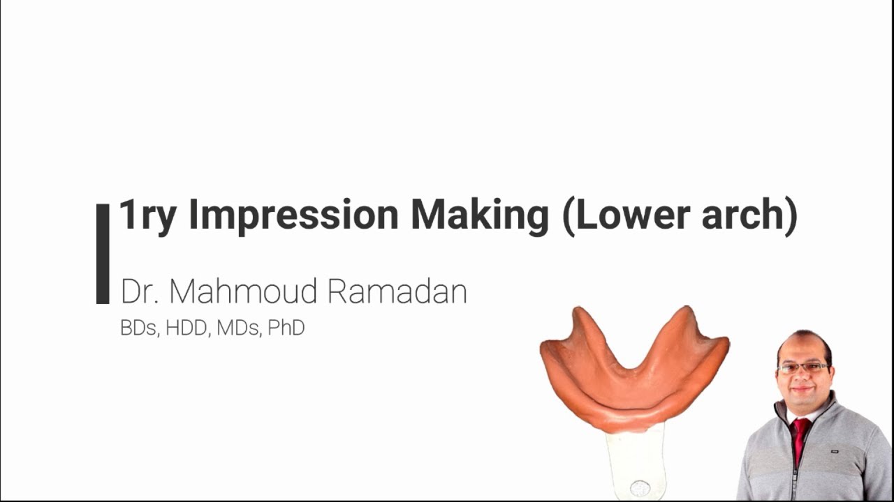 14- Primary impression of lower arch. Part 2: Making of compound impression