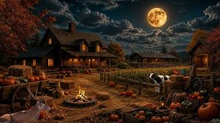 Cozy Fall Farm in an Enchanted Forest 🍂Crackling Fire,Pumpkin Glow&Gentle Leaves for Deep Relaxation screenshot 5
