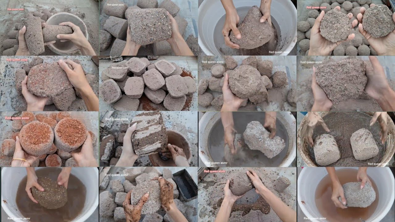 ASMR Edits NonStop Concrete Dirt Sand Crumbling Compilation 🥰||stoney Dirt Texture Crumbling ✨💥
