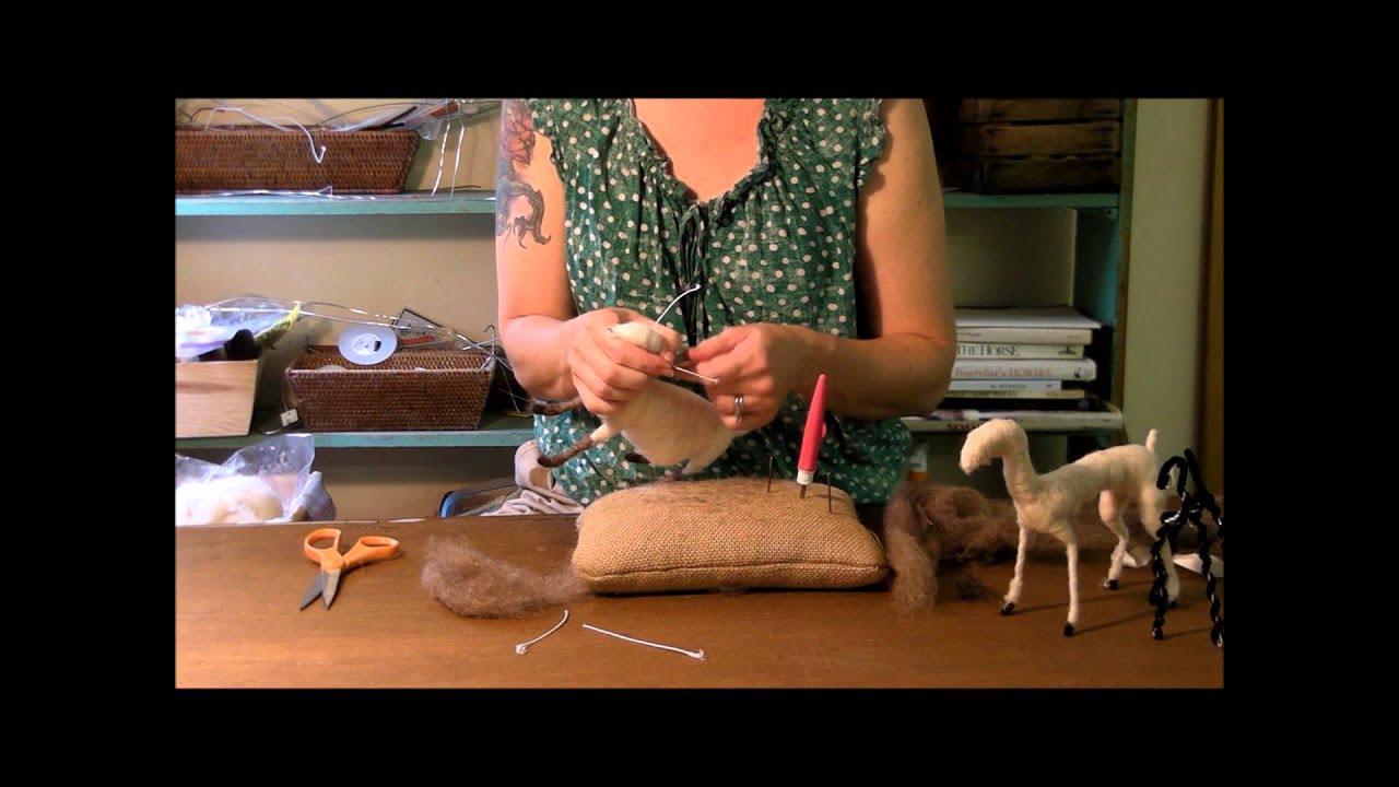 Needle Felting Tutorial Sarafina Fiber Art Goat Series 5 Horns and