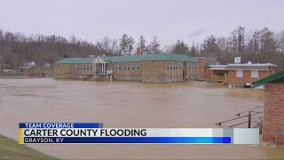 Carter County flooding: volunteers pump water out of local school