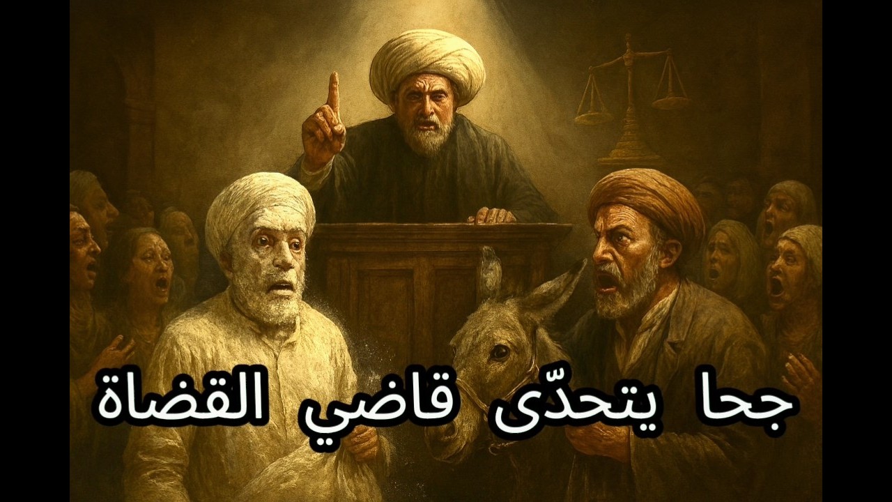 جحا يتحدّى قاضي القضاة | قصة قصيرة مضحكة وعبرة من العدالة والحكمة