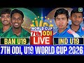 🔴 LIVE : IND U19 vs BAN U19, 7th ODI Cricket Live Match Today | Live Cricket Match Score Updates