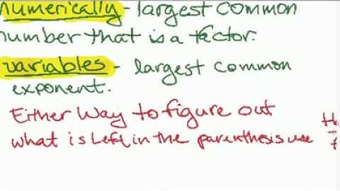 [Math][Algebra]-Factoring GCF-Concept Video