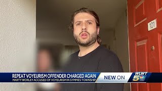Repeat offender arrested again, accused of taking inappropriate photos up shopper's skirt