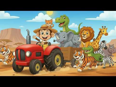 Monkey Funny Fixes Tractor and Plows Beet Field - Farm Work | MonKey Cartoon 🐒