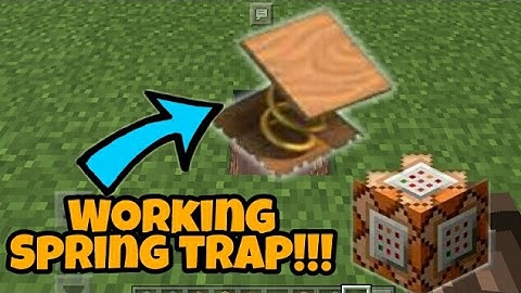 How to make a working spring trap in Minecraft pe using command block!!!!