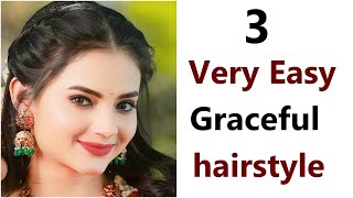 3 Very Easy Graceful Hairstyle - Simple hairstyle | hairstyle 2024 | hairs style girl