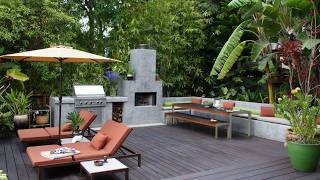 GARDEN BBQ GRILL DESIGN IDEAS | BACKYARD OUTDOOR KITCHEN WITH GRILL STATION TO ELEVATE YOUR BACKYARD