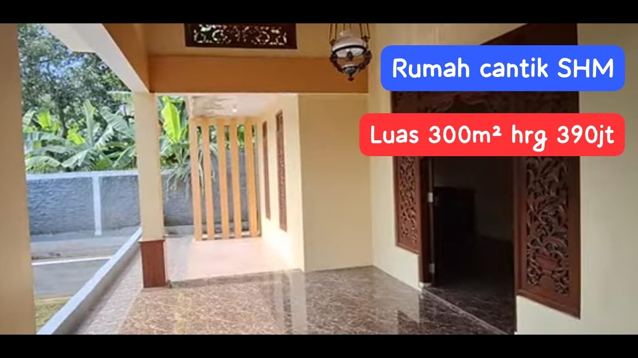 TERJUAL❌️ RUMAH SIAP HUNI. bangunan batu, rapi, cantik konsep etnik. SHM luas ± 300m² harga 390jt.