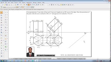 Example 09 on Projection of Solids