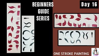 Beginners Guide Series |Basic Strokes Flat brush and Round Brush Day 16