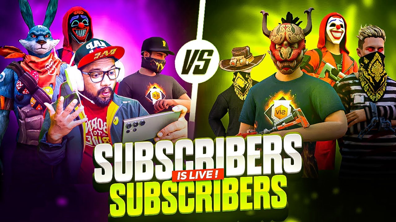 Subscriber vs Subscribers - Free Fire Live - Telugu Gaming Zone # ...