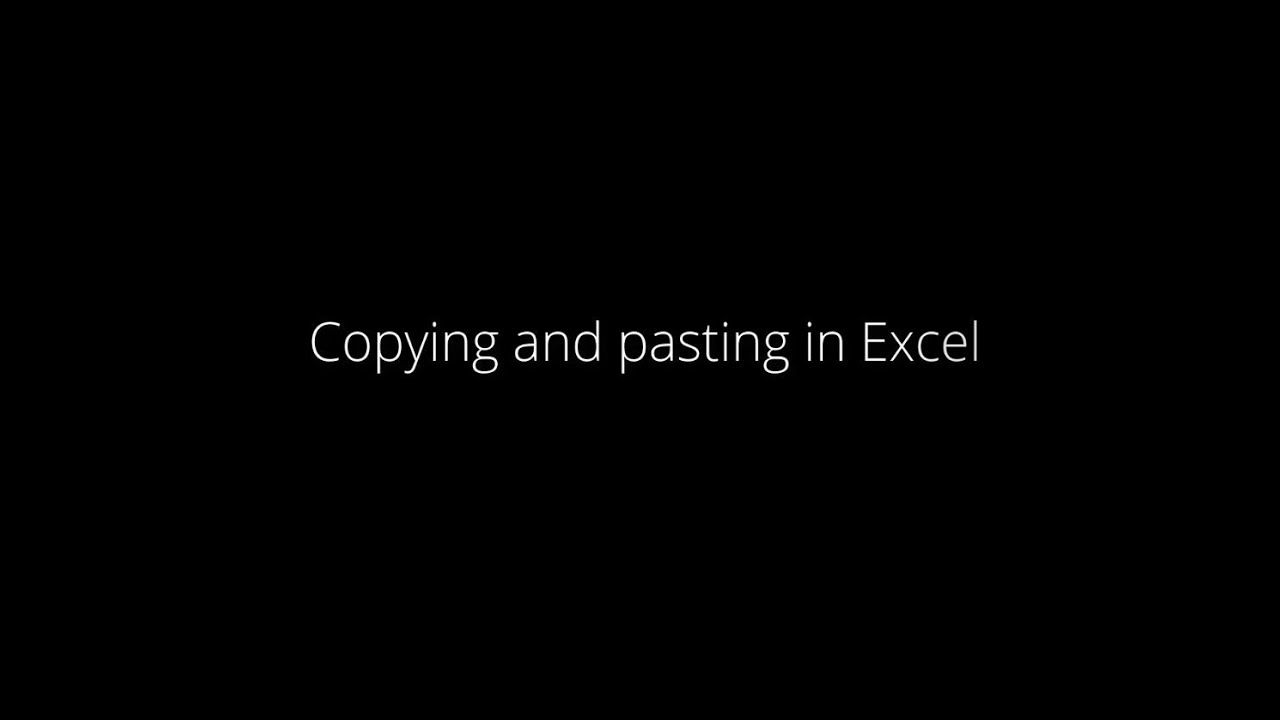 Introduction to digital transfer copying and pasting in excel youtube