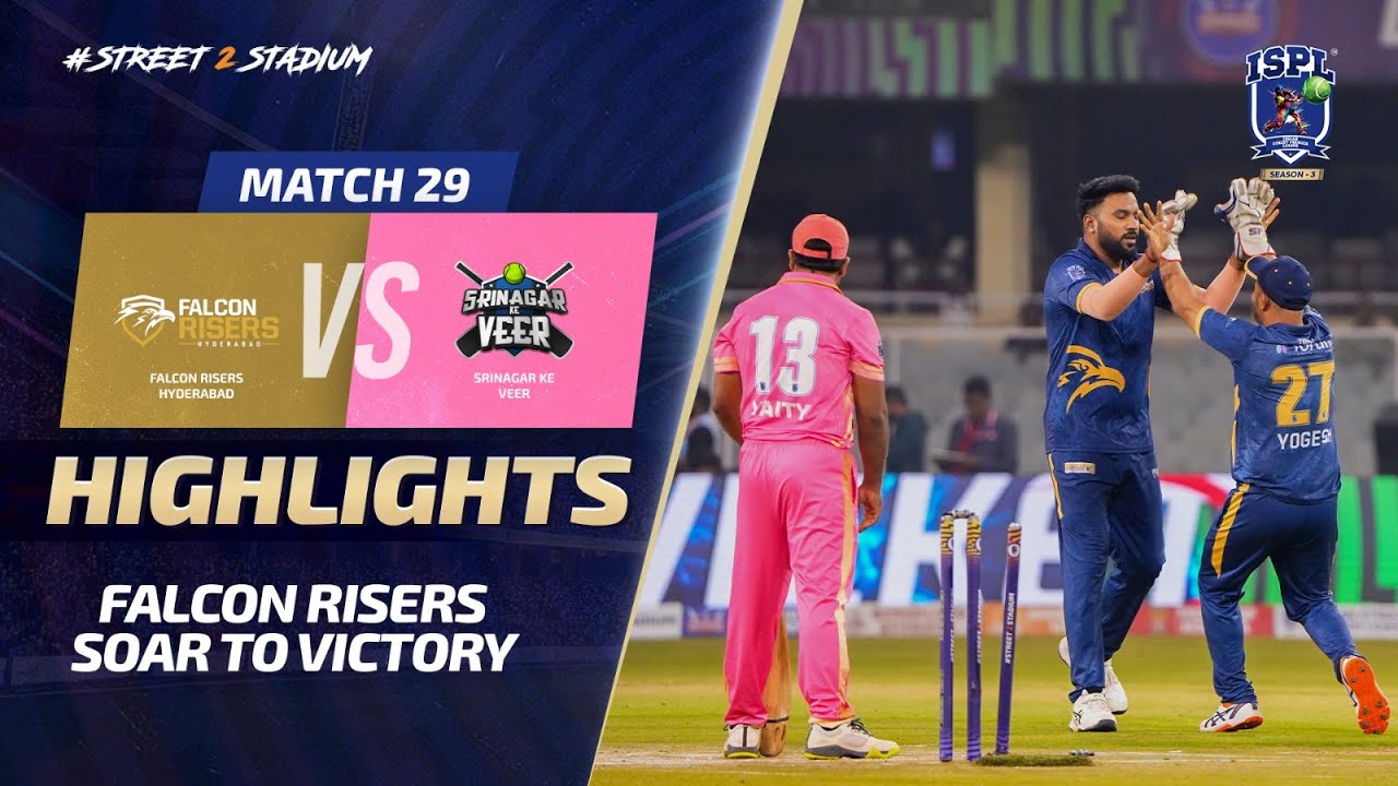 ISPL Season 3: Match 29 - Falcon Risers Hyderabad sail to a comfortable victory!