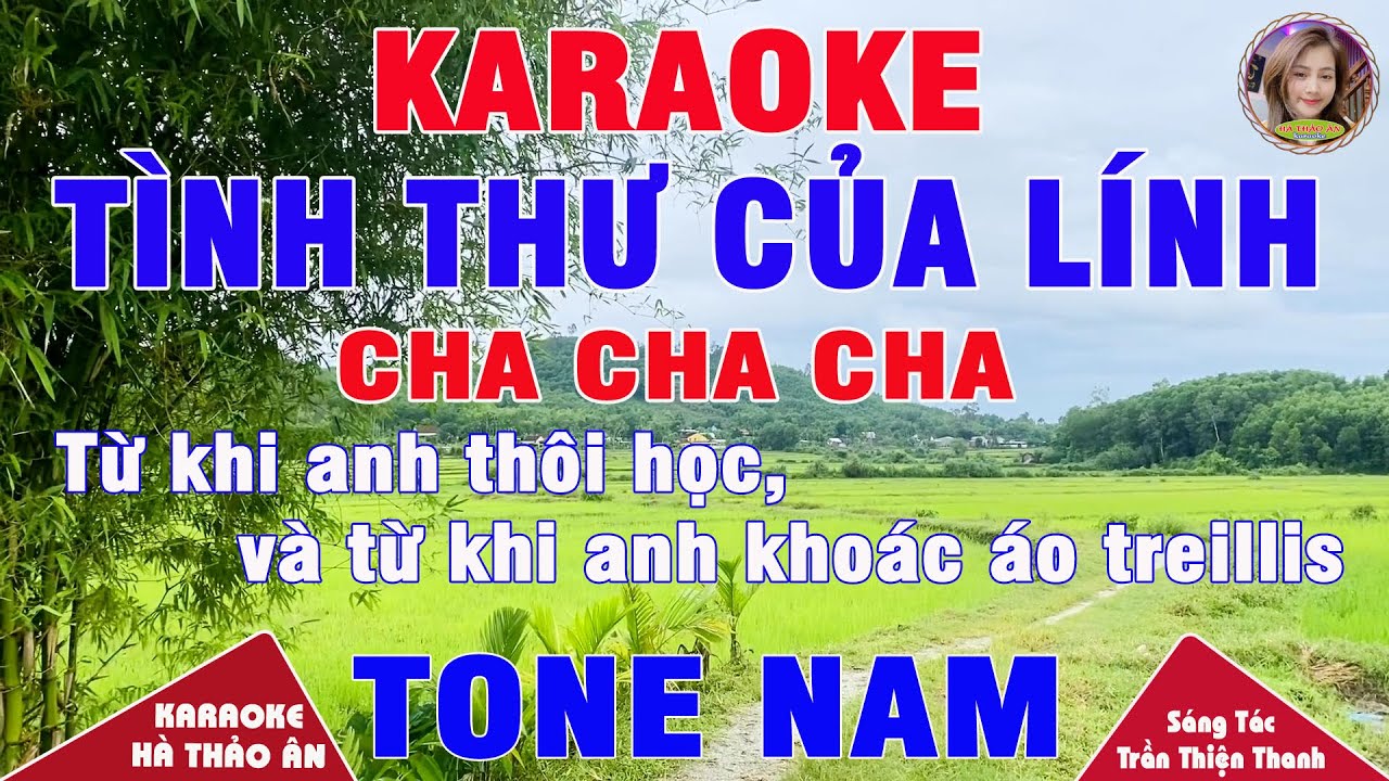 Tình Thư Của Lính Karaoke Tone Nam || Thư Tình Của Lính ST Trần Thiện Thanh || Karaoke Hà Thảo Ân