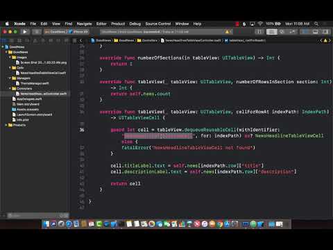 #4 Good News - Populating TableView with Dummy Data