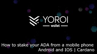 How to stake(delegate) your ADA from android and IOS using Yoroi Mobile | Cardano Staking Guide screenshot 4