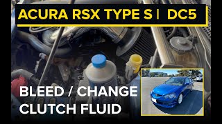 How to bleed your clutch fluid on your k series engine /Changing clutch fluid on my Acura RSX Type S