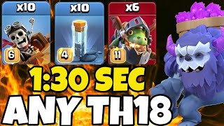 INSANE TH18 3-Star! Mass Dragon Riders &amp; Inferno Dragons + Totem Spells !! ( Clash of clans )