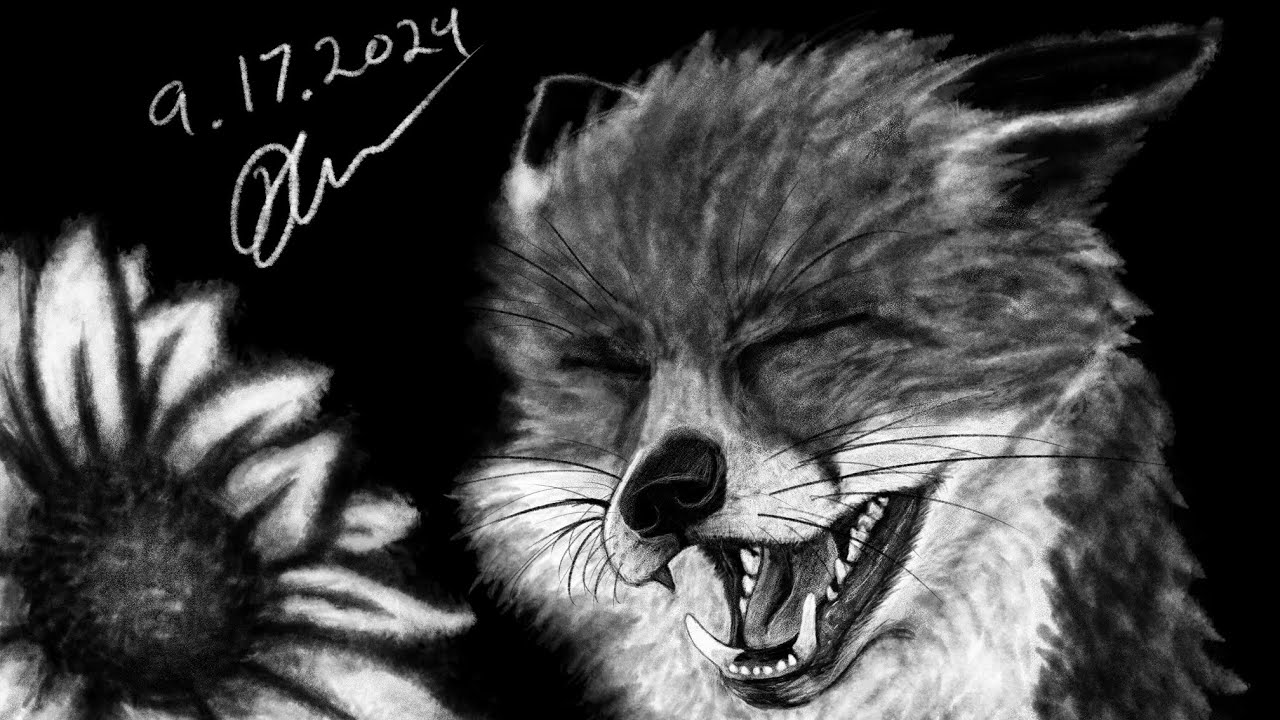 Happy Fox | speed painting (Time-lapse) - YouTube