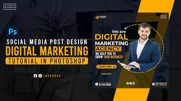 Digital Marketing Social Media Post Design| Adobe Photoshop Tutorial | Noor e Buraq