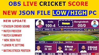 obs live cricket score board new json file low and high pc work screenshot 5