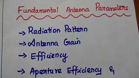 Radiation Pattern and Its Characteristics